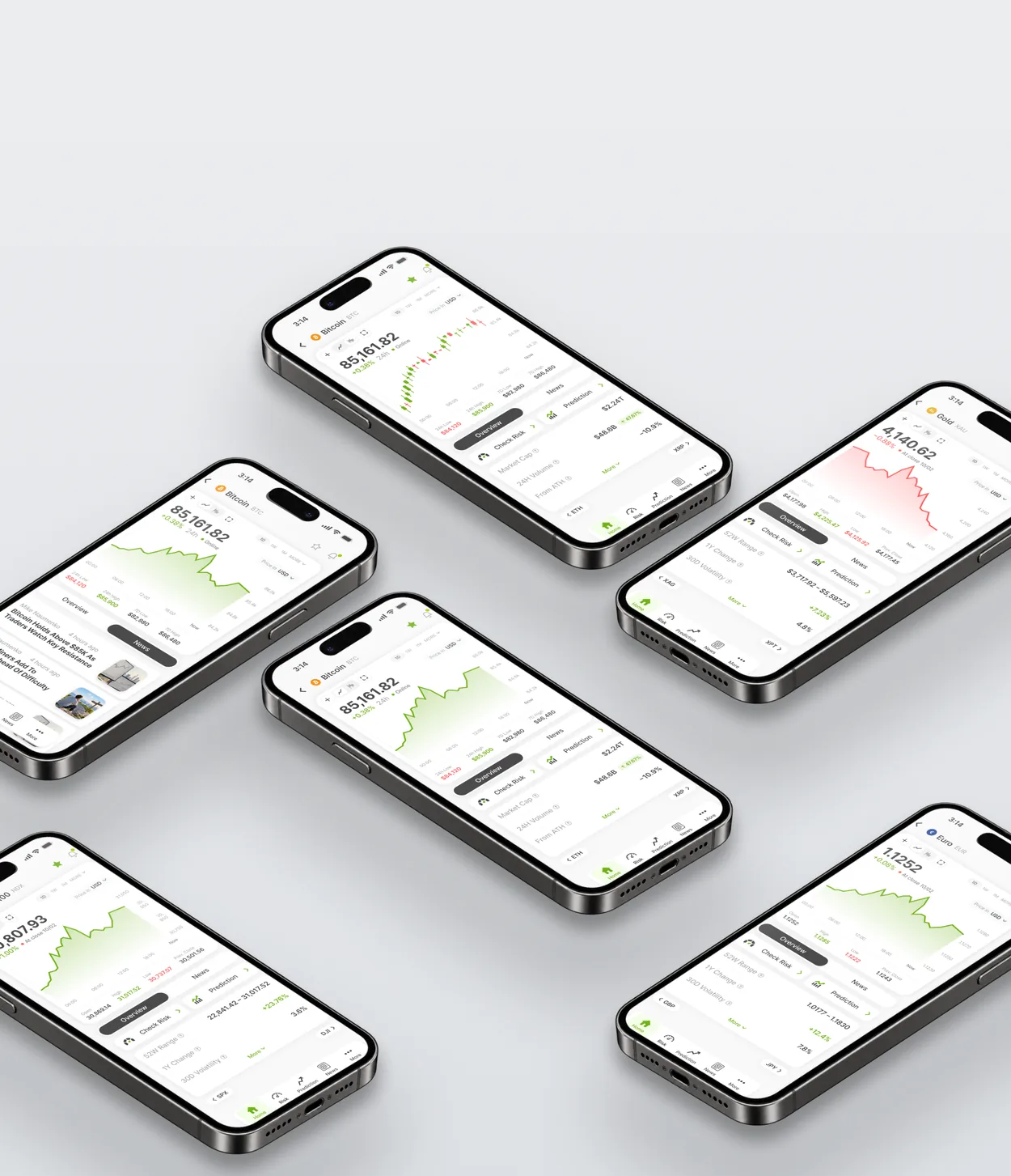 Finance App screens